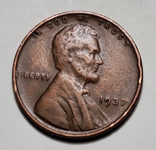 1937 lincoln penny grano - p, di